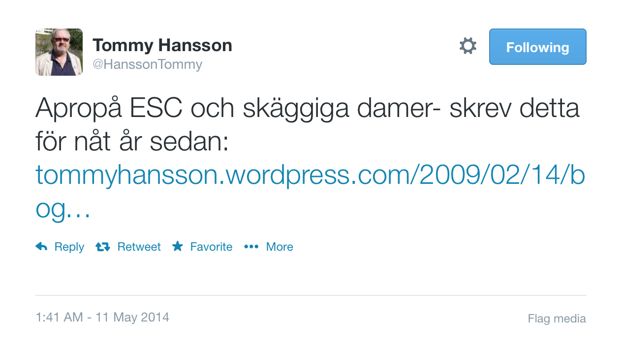 Tommy Hansson twitter