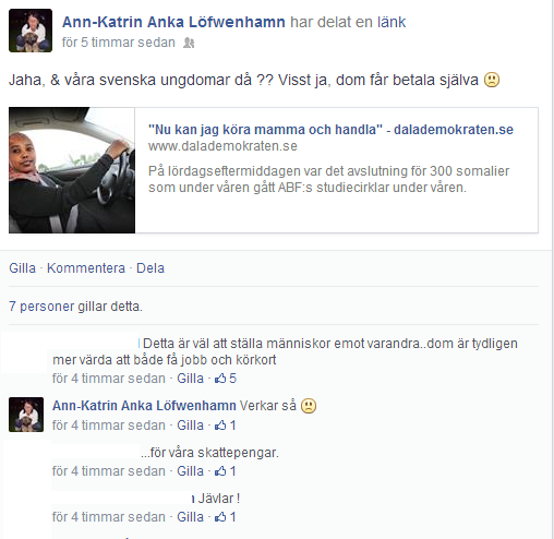 Ann-Katrin Löfwenhamn facebook